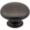 Elements 1-3/16" Diameter Brushed Oil Rubbed Bronze Gatsby Cabinet Mushroom Knob 3950-DBAC - alternate 1